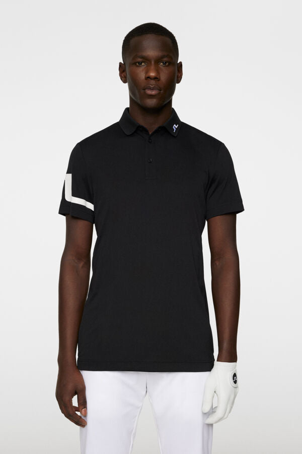 J.LINDEBERG HEATH GOLF POLO BLACK