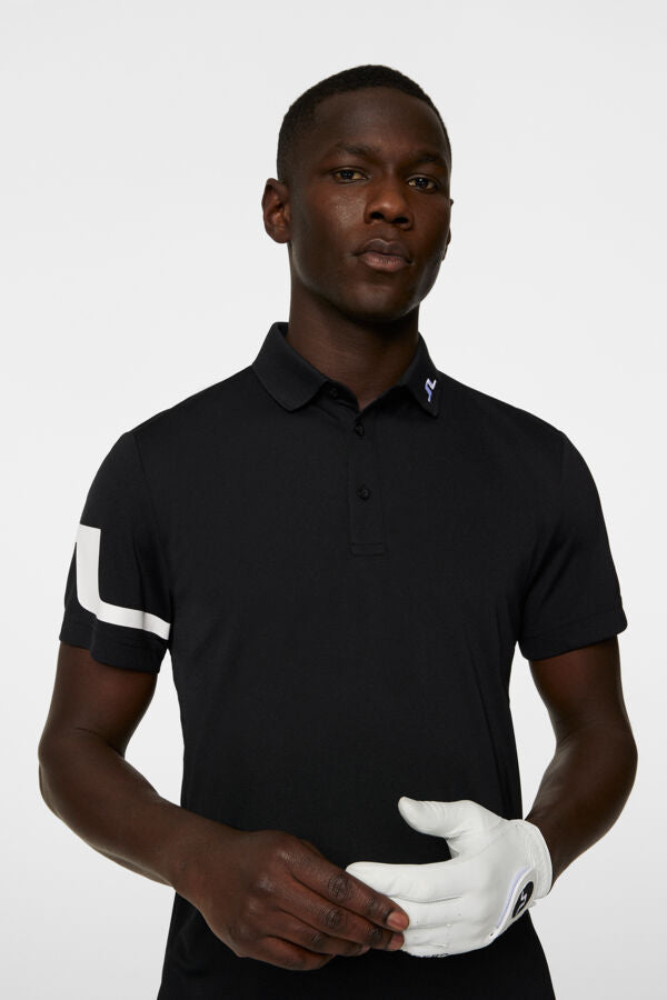 J.LINDEBERG HEATH GOLF POLO BLACK