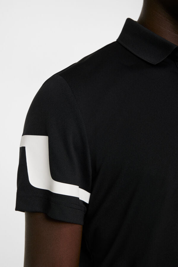 J.LINDEBERG HEATH GOLF POLO BLACK