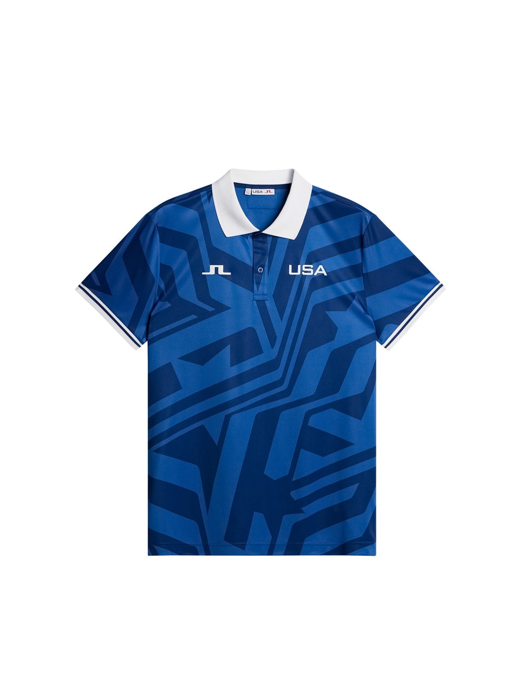 Alois Print Polo US Golf Blue
