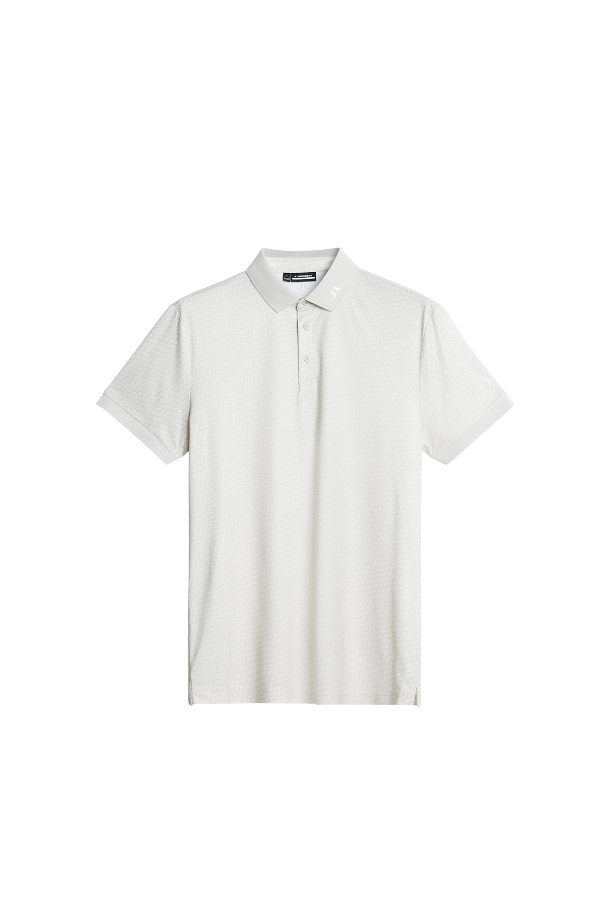 J.LINDEBERG Men's Tour Tech Print Polo SHADOW BRIDGE MOONBEAM
