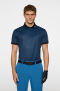 J.LINDEBERG Men's Tour Tech Print Polo SHADOW BRIDGE NAVY