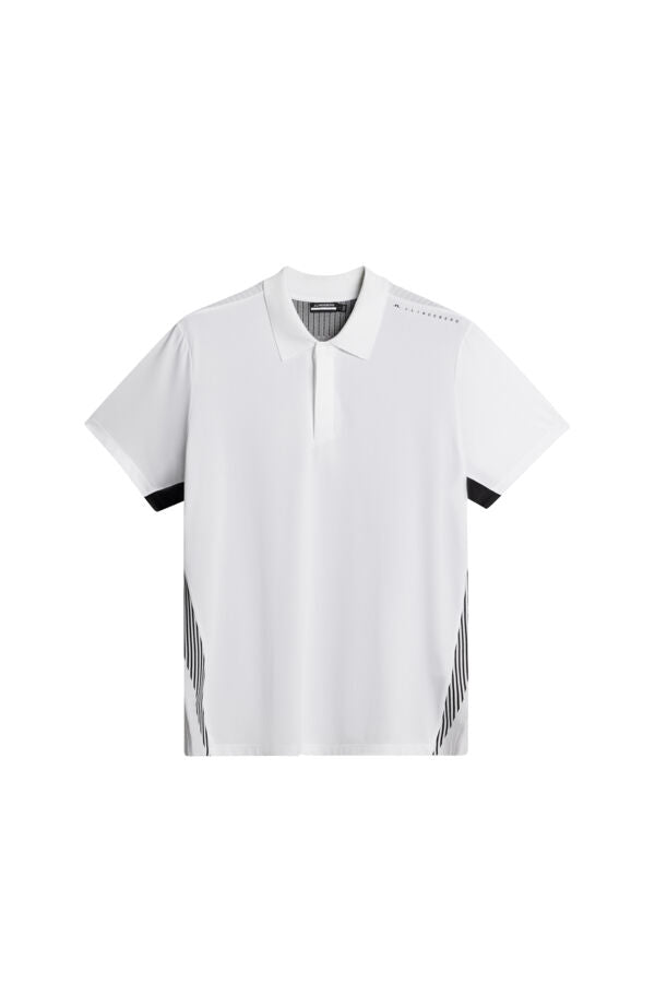 J.LINDEBERG ALEKS HYBRID KNIT POLO SHIRT WHITE