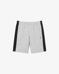 Lacoste Men’s Cotton Fleece Colorblock Shorts Grey Chine/Black - GH9597-51-LY3