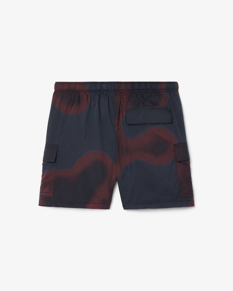 Lacoste Men’s Ombré Print Nylon Cargo Shorts – Navy Blue GH9659-51-EIX