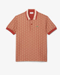 Lacoste Men's Classic Fit Monogram Polo - Brown/Beige DH1417-51-GTI