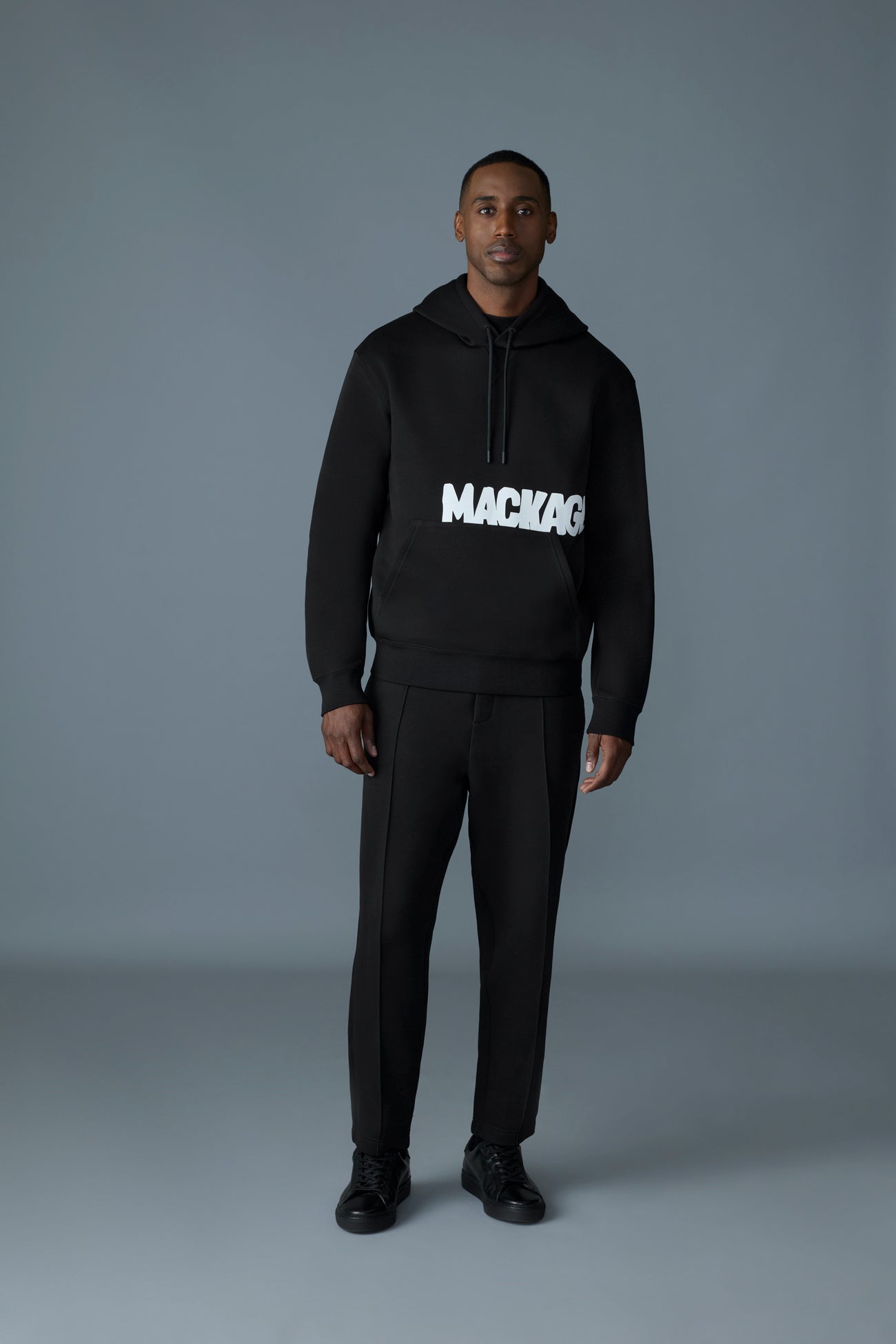 KRYSTIAN-PR Double-face Jersey Logo Hoodie Black