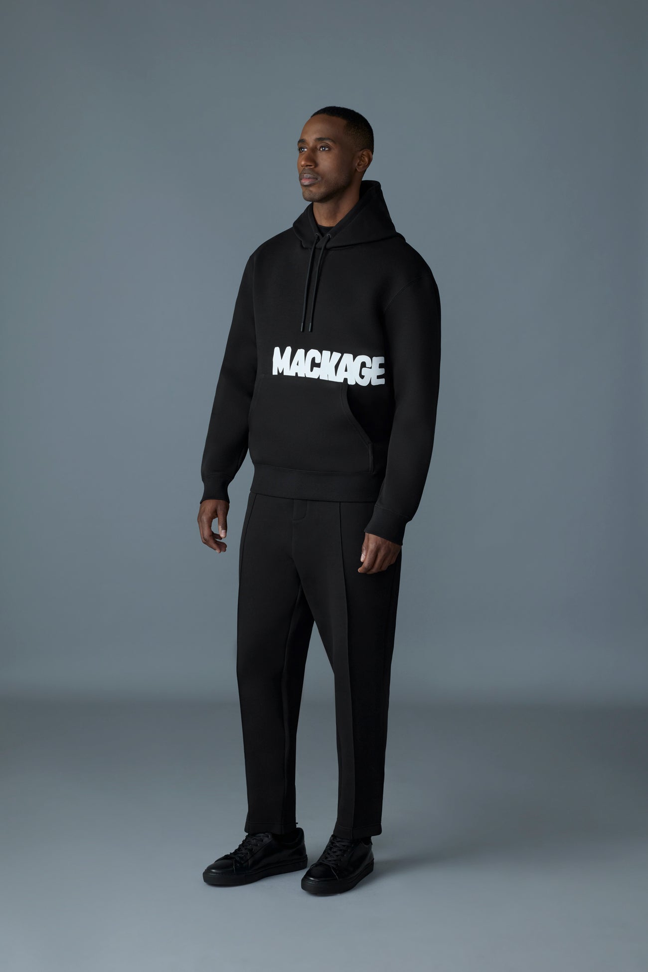 KRYSTIAN-PR Double-face Jersey Logo Hoodie Black