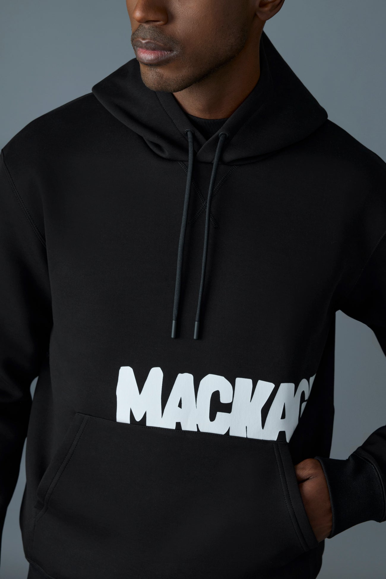 KRYSTIAN-PR Double-face Jersey Logo Hoodie Black