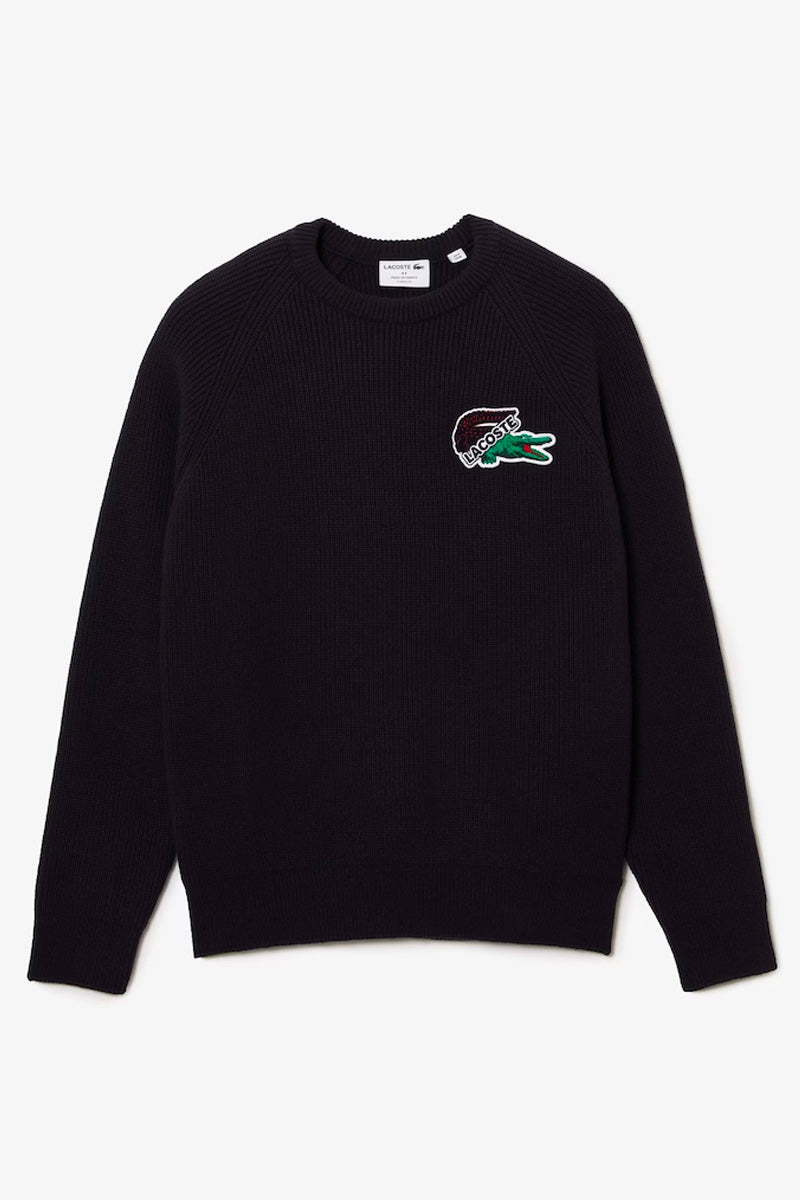 Men's Holiday Large Corcodile Sweater Navy