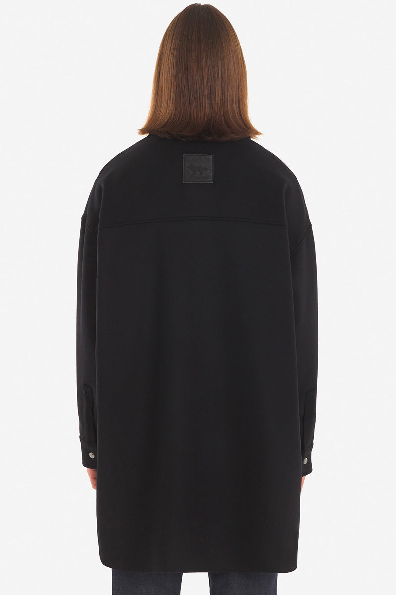 FULLY LINED TWO POCKETS OVERSHIRT BLACK