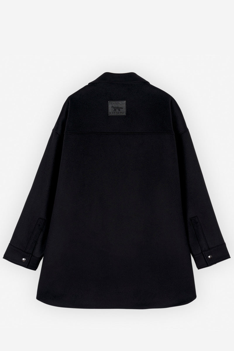 FULLY LINED TWO POCKETS OVERSHIRT BLACK