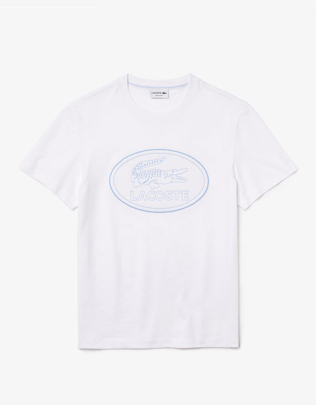 Men's Crew Neck Embroidered Logo Cotton T-shirt White