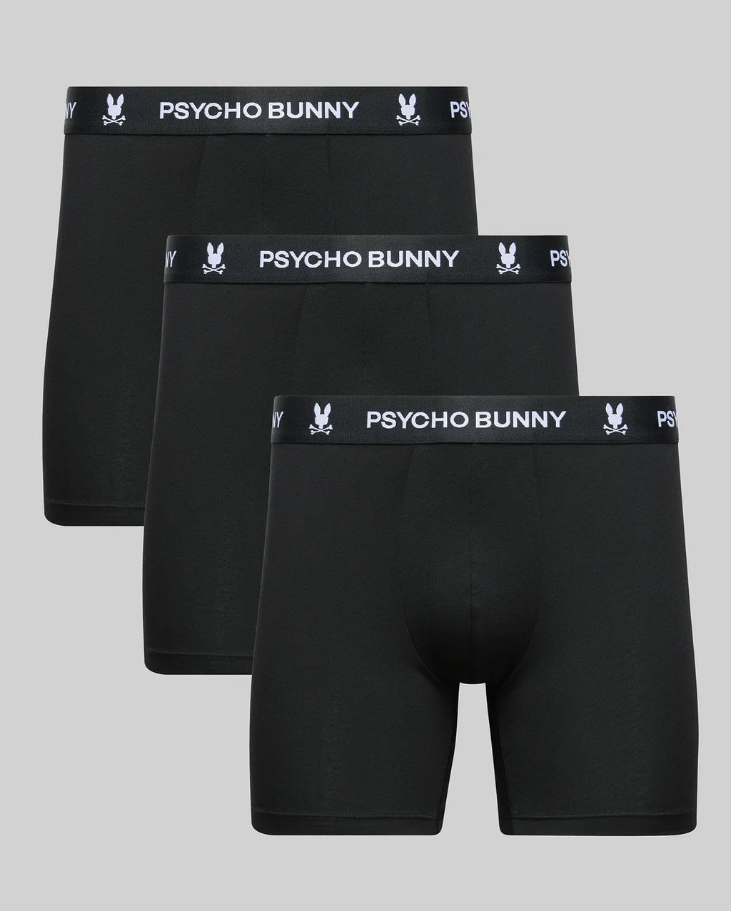 Psycho Bunny 3-Pack Boxer Brief Black