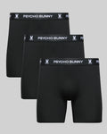 Psycho Bunny 3-Pack Boxer Brief Black