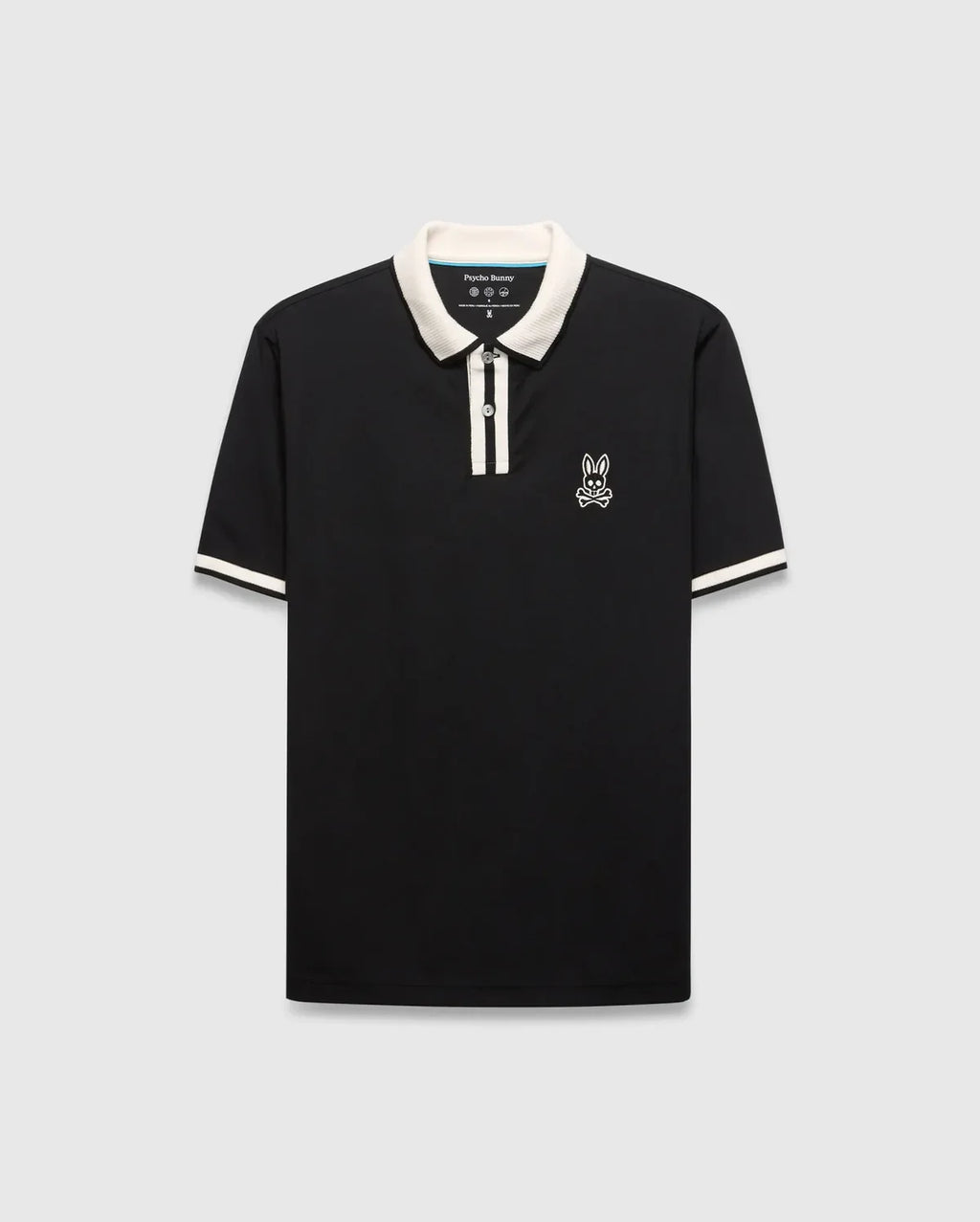 Psycho Bunny Ridley Performance Pique Polo Black