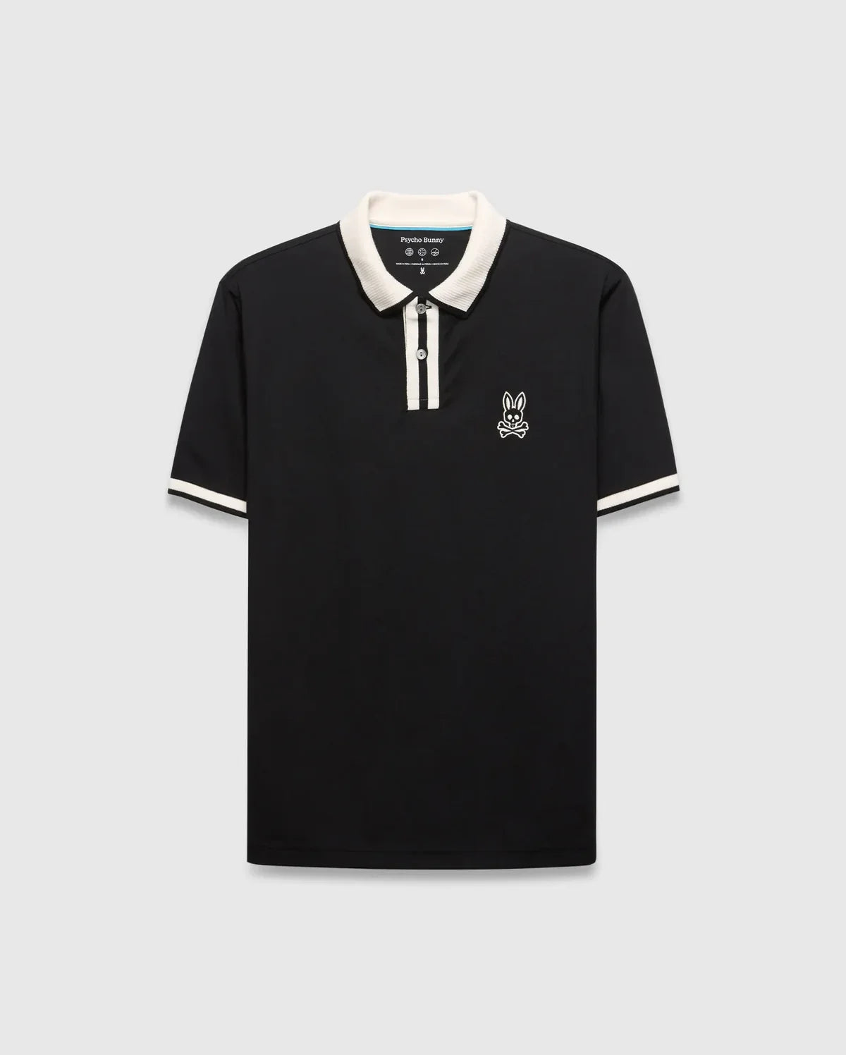Psycho Bunny Ridley Performance Pique Polo Black