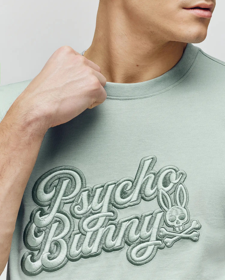 Psycho Bunny Men's Elias Graphic Tee - Iceberg Green