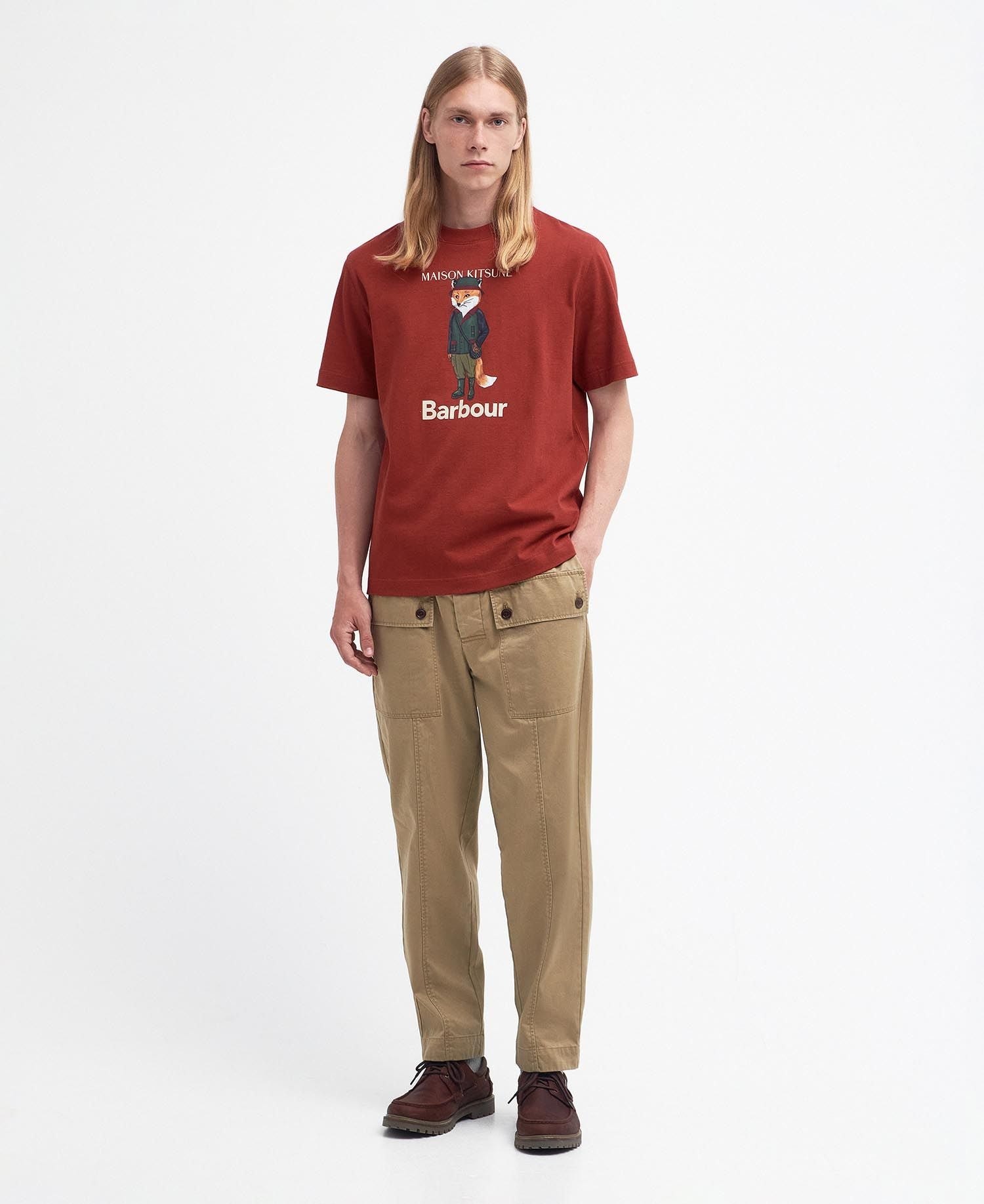 Barbour x Maison Kitsuné Beaufort Fox T-Shirt Burnt Henna
