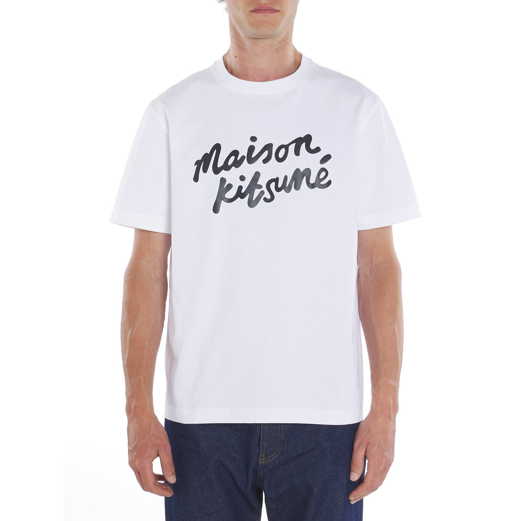 Maison Kitsune Handwriting Comfort Tee Shirt White / Black