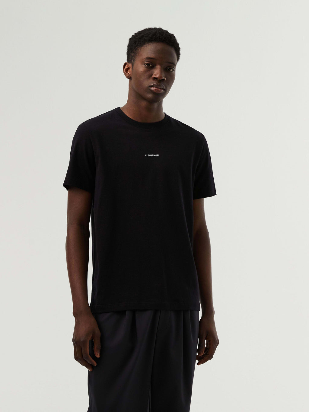Marble Print Cotton T-shirt Janta V1.y7.02 Black