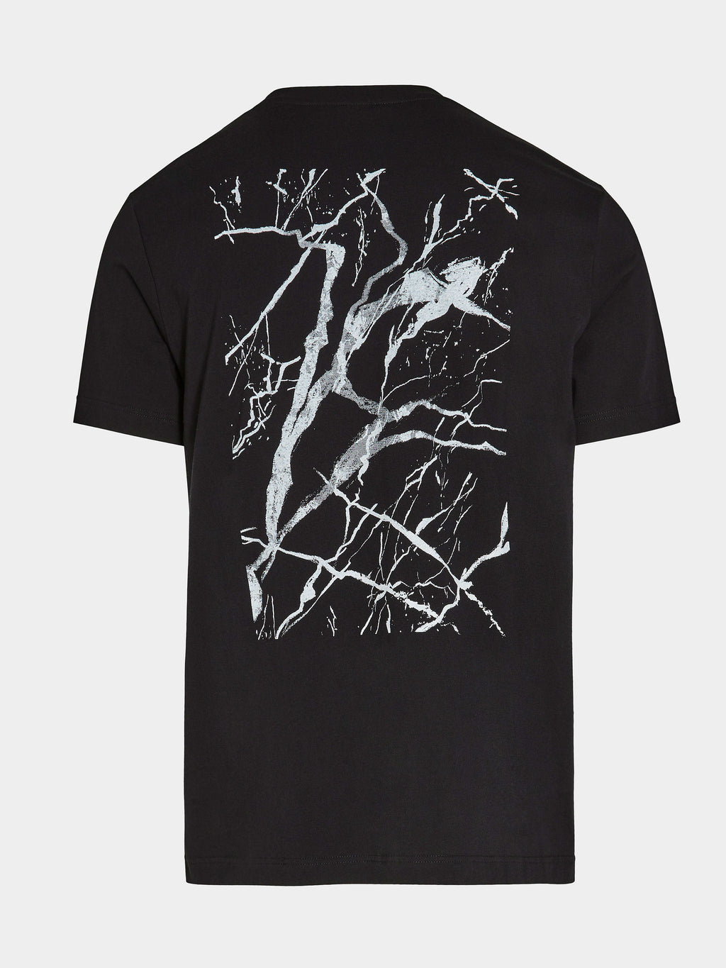 Marble Print Cotton T-shirt Janta V1.y7.02 Black