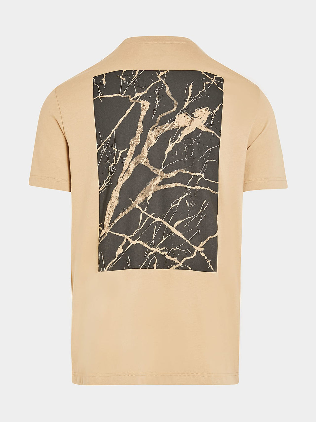 Marble Print Cotton T-Shirt JANTA V1.Y7.02  Brown / Beige