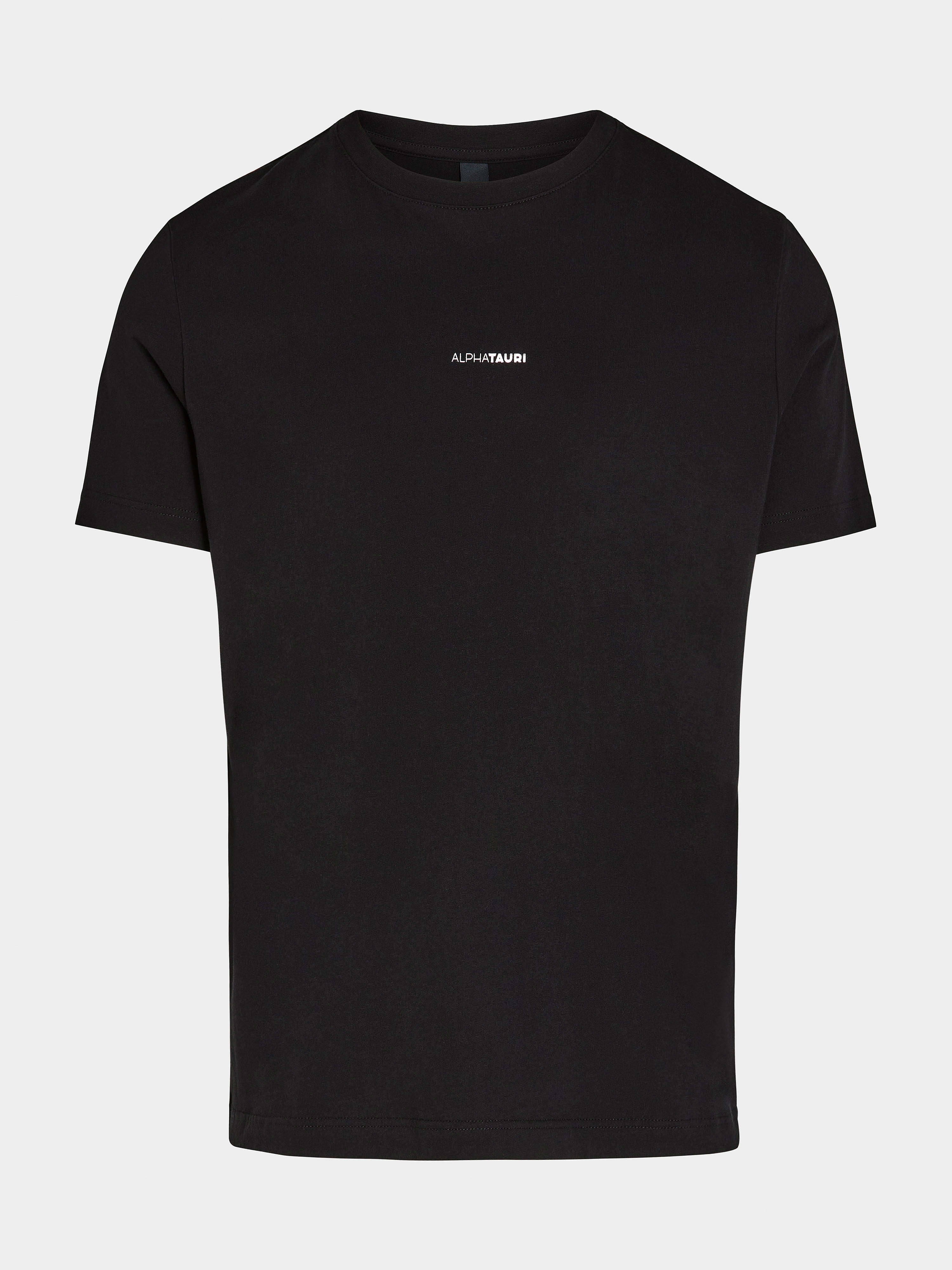 Marble Print Cotton T-shirt Janta V1.y7.02 Black