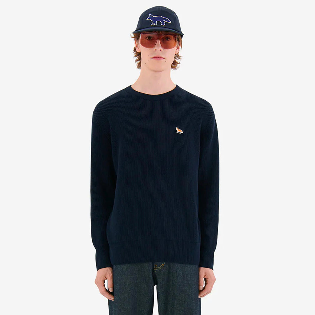 Men's Baby Fox Patch Relaxed Pullover Navy