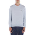 Men's Bold Fox Head Patch Regular Jumper Light Blue Melange