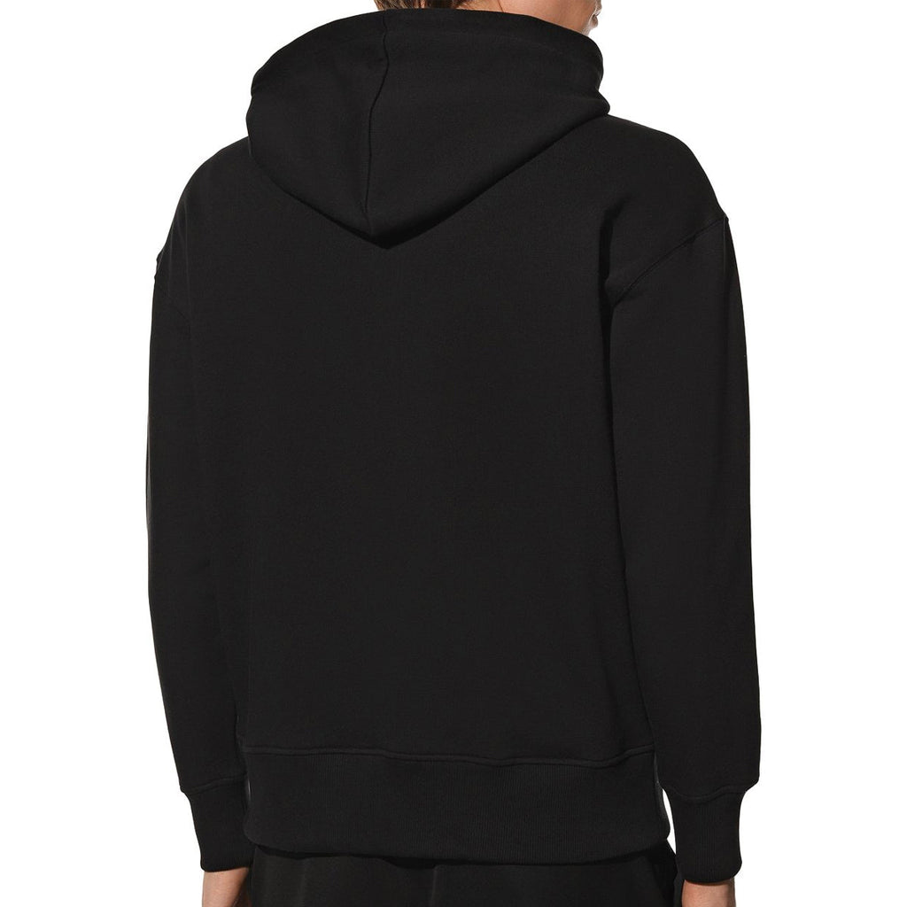Men's Micrologo Print Zip Hoodie Black