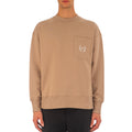 Micro College Brush Stroke Print Sweatshirt Beige