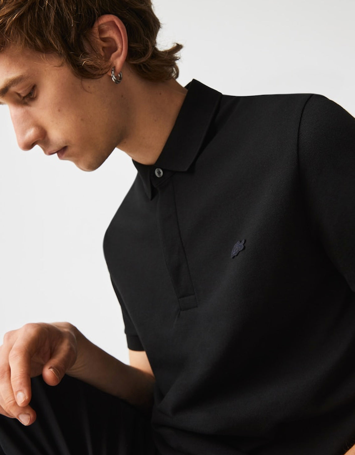 Men's Stretch Cotton Smart Paris Polo Black
