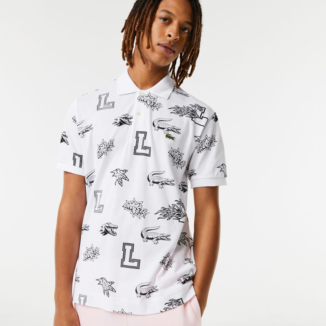 Unisex Holiday Custom Print Polo Shirt White