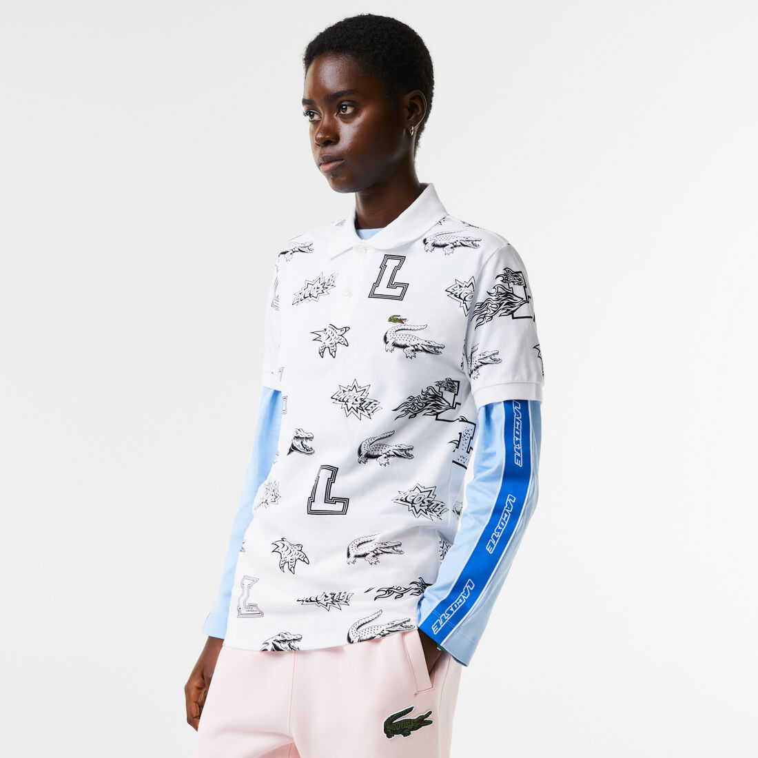 Unisex Holiday Custom Print Polo Shirt White