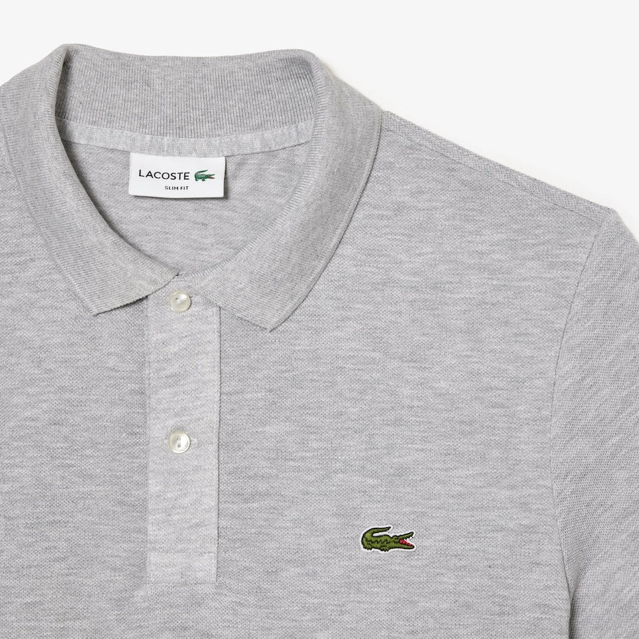 Men's Original L.12.12 Slim Fit Petit Piqué Cotton Polo Grey Chine