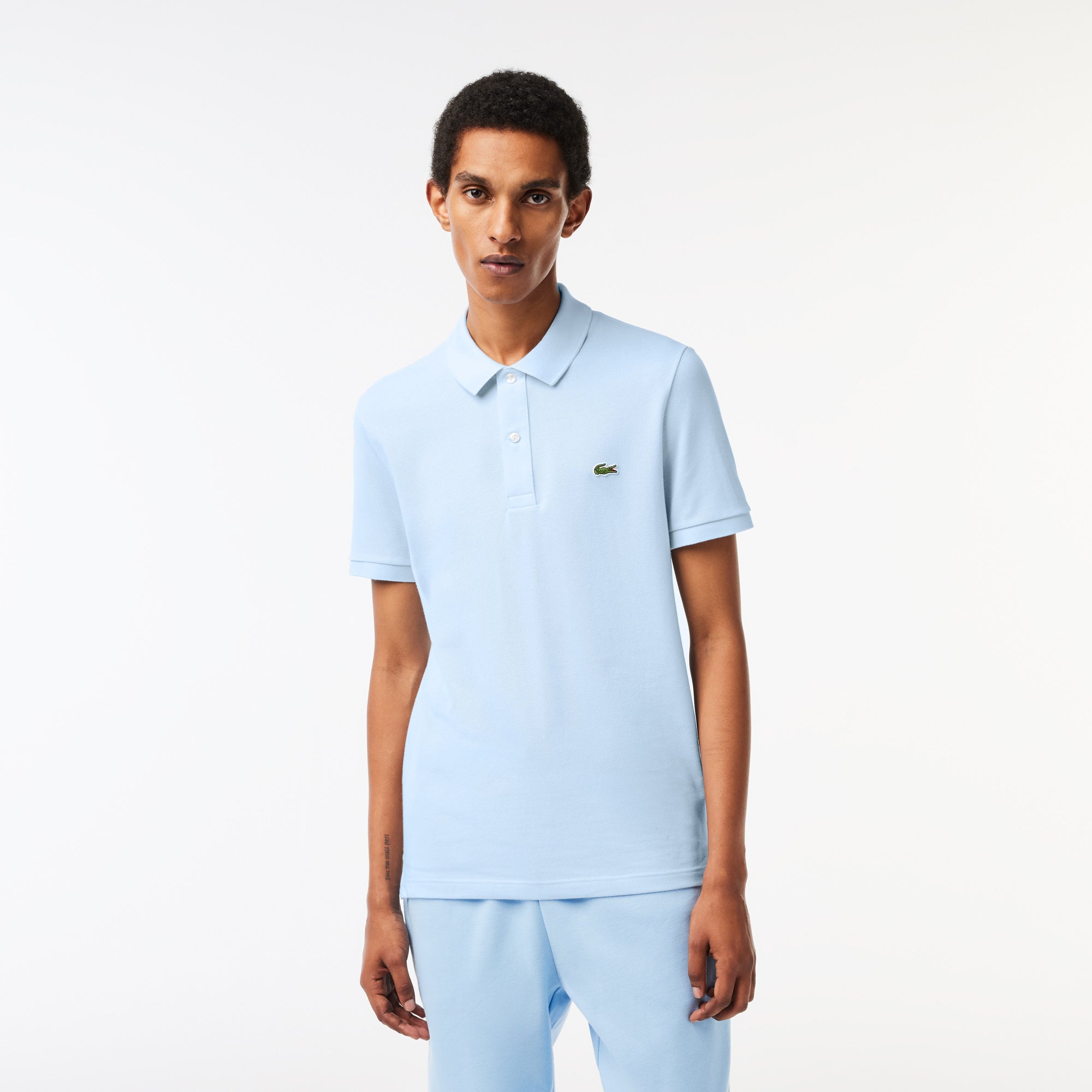 Men's Original L.12.12 Slim Fit Petit Piqué Cotton Polo Light Blue