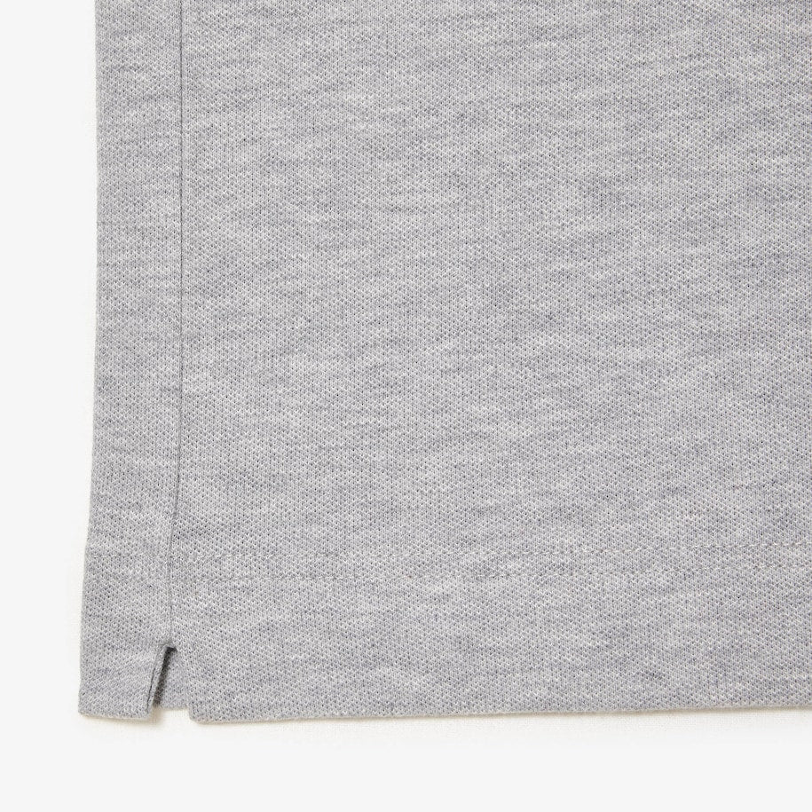 Men's Paris Regular Fit Stretch Cotton Piqué Polo Silver Chine