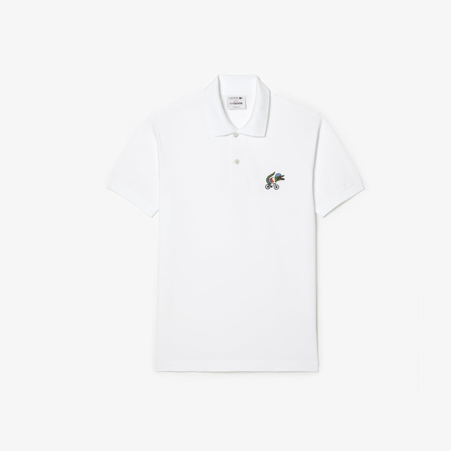 Men’s Lacoste x Netflix Organic Cotton Polo White