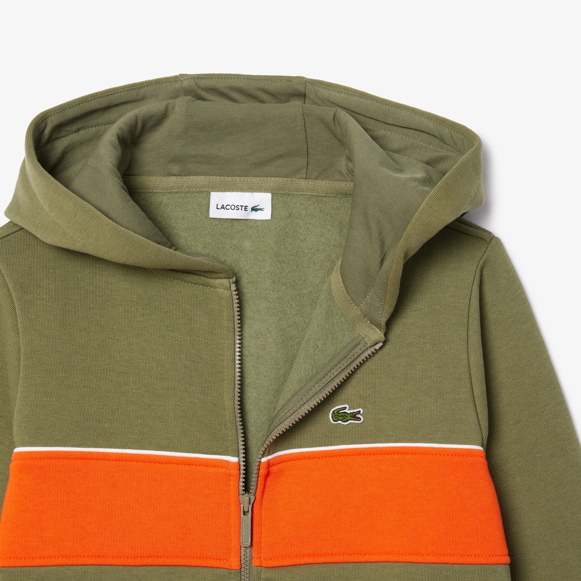 Lacoste kids khaki green/ orange jogging set