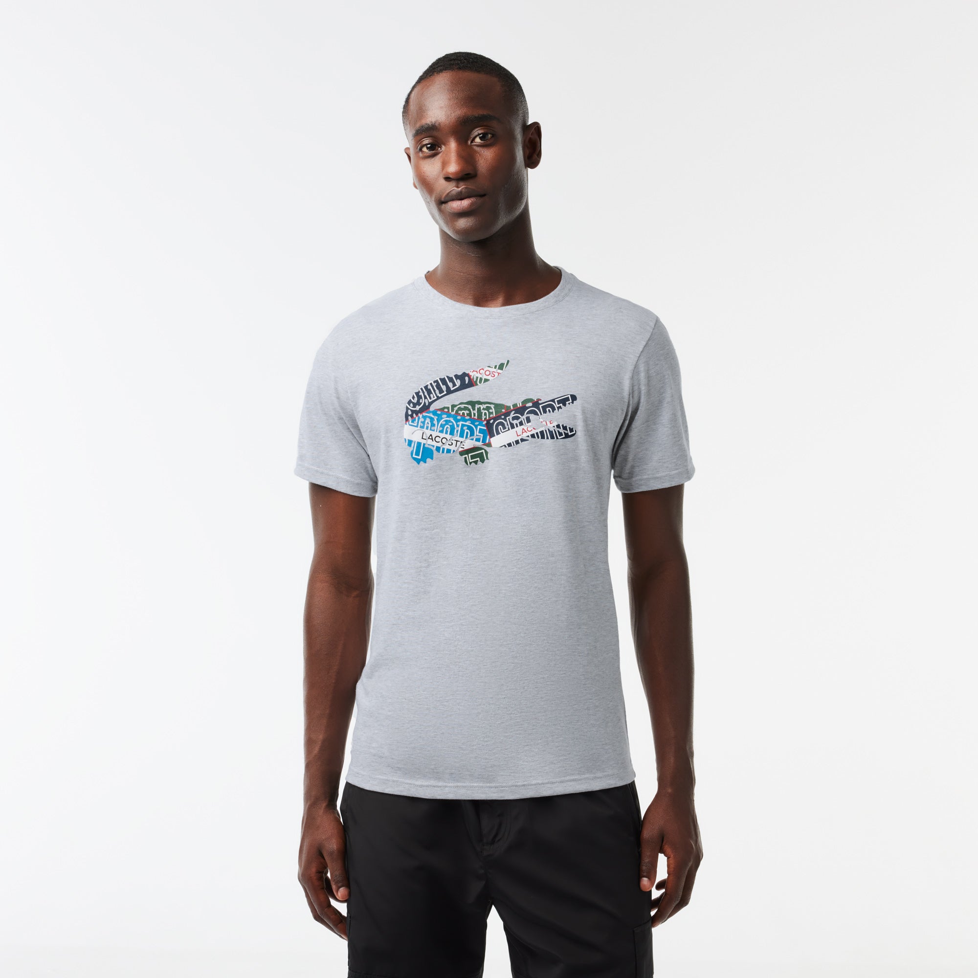 Cotton Jersey Sport T-shirt Grey Chine