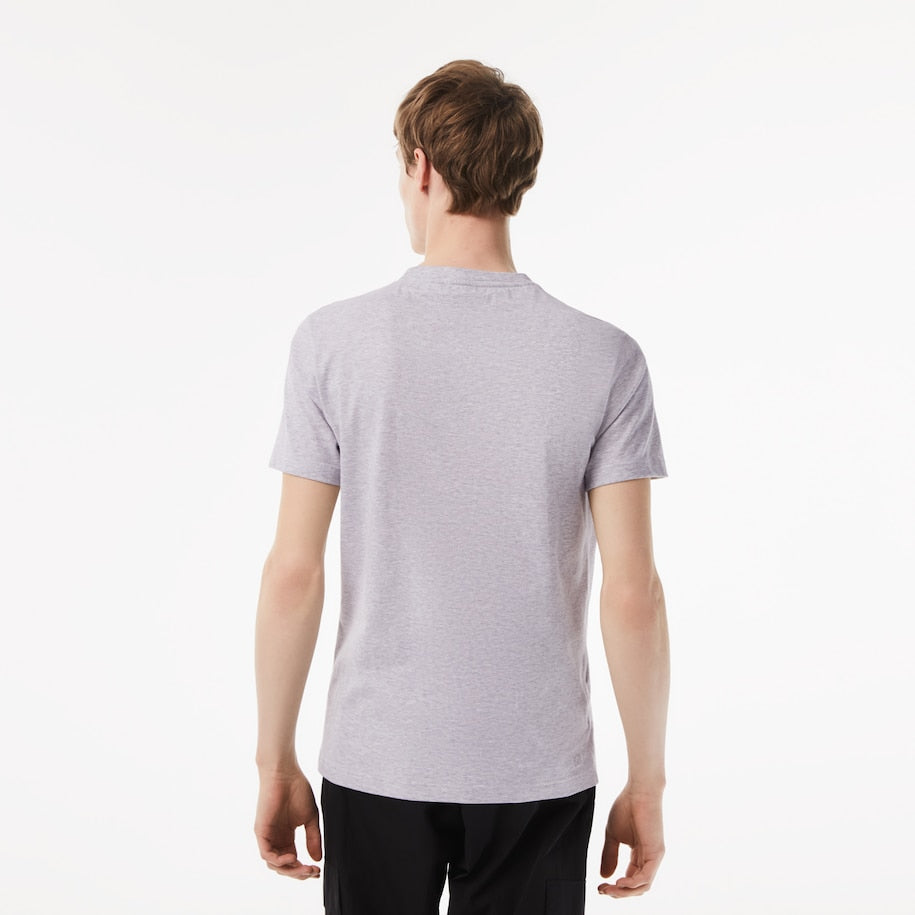 Men’s Sport Regular Fit T-shirt With Contrast Branding Grey Chine