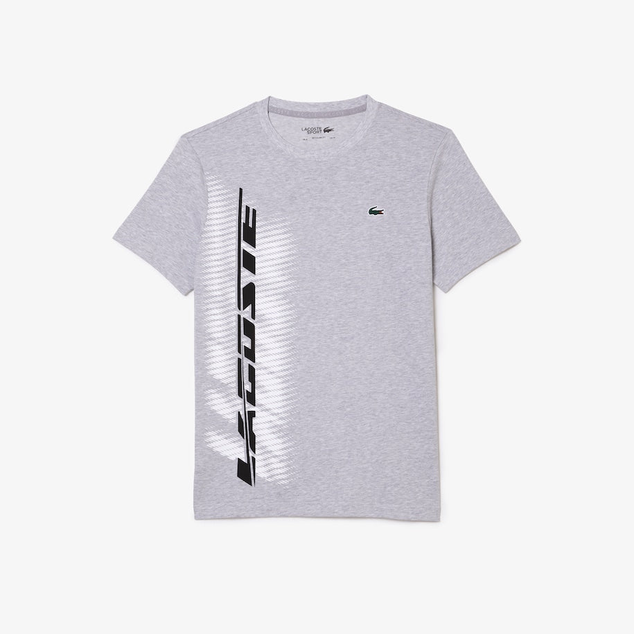 Men’s Sport Regular Fit T-shirt With Contrast Branding Grey Chine