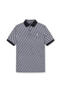 Men's ATHLETIC Arrow Rib Collar Polo Black
