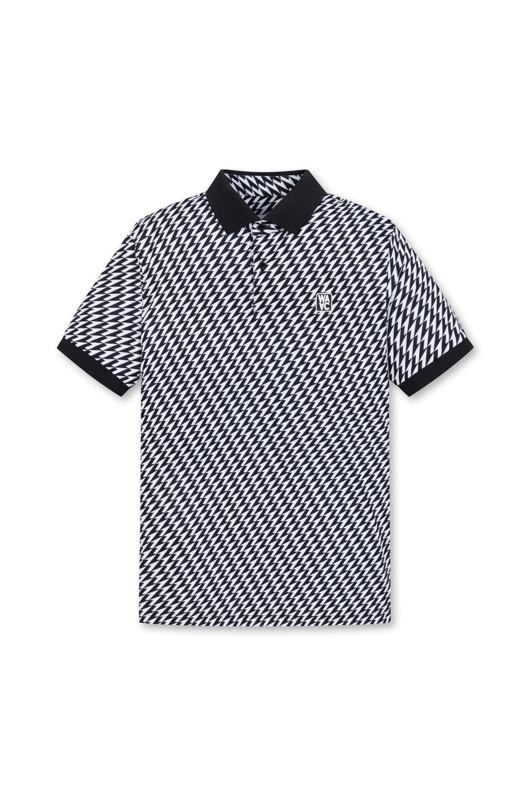 Men's ATHLETIC Arrow Rib Collar Polo Black