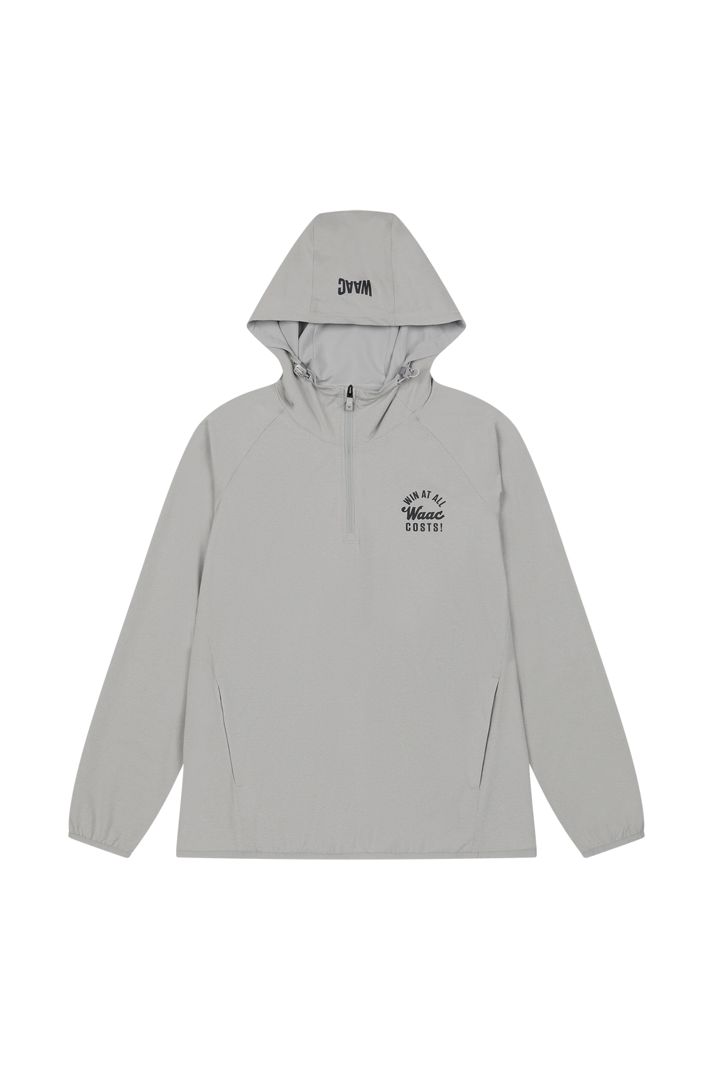 Half Zip Jersey Hoodie Grey | Men