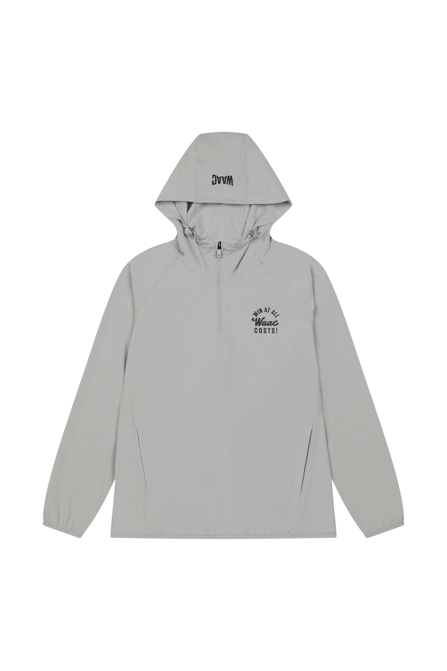 Half Zip Jersey Hoodie Grey | Men