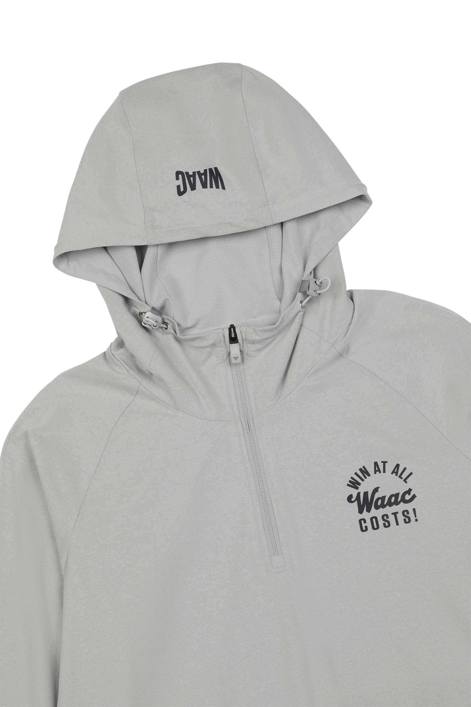 Half Zip Jersey Hoodie Grey | Men