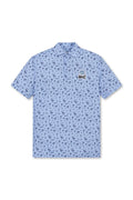Men's Allover Motif Polo (EE) Light Blue