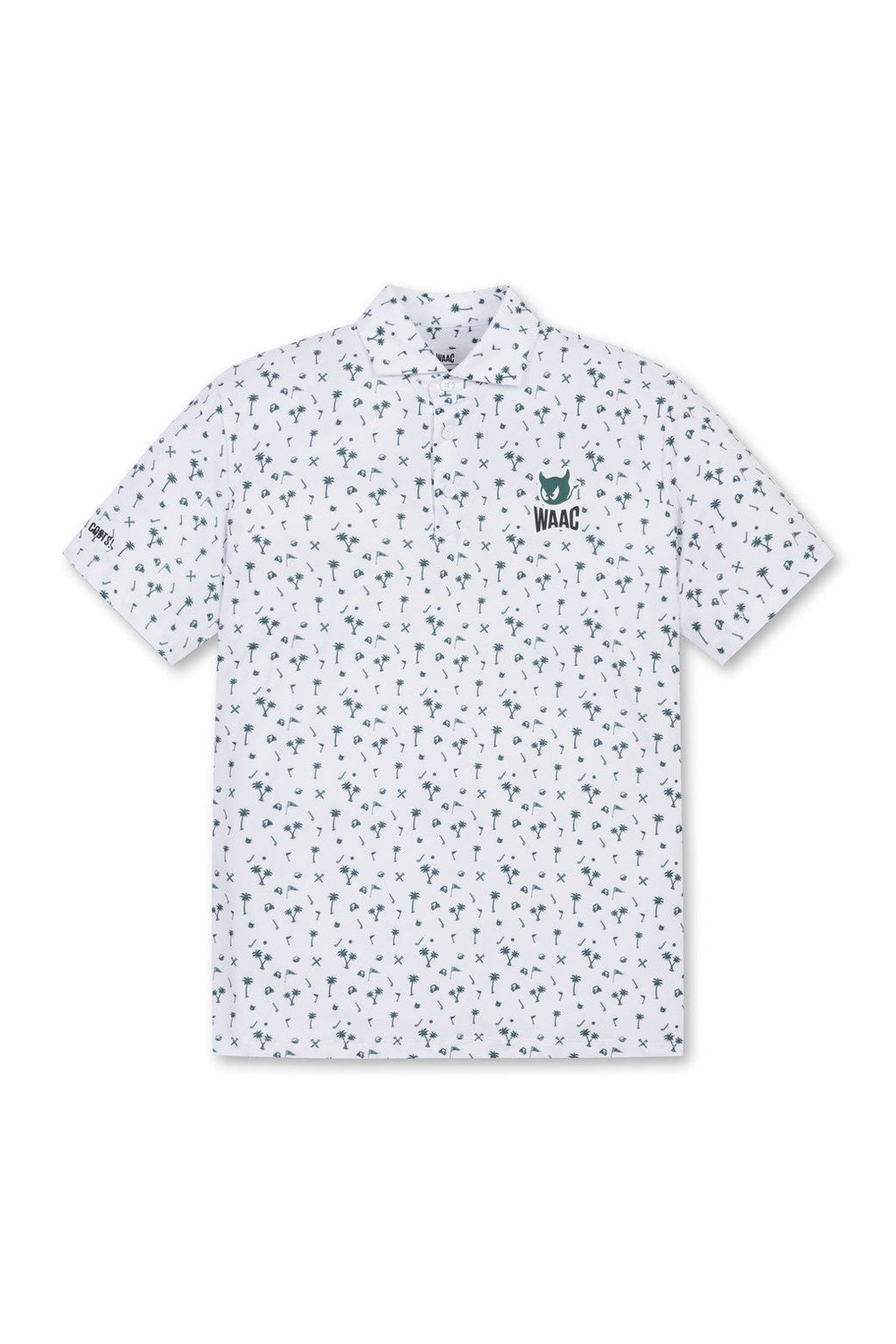 Men's  Allover Motif Polo (EE) White